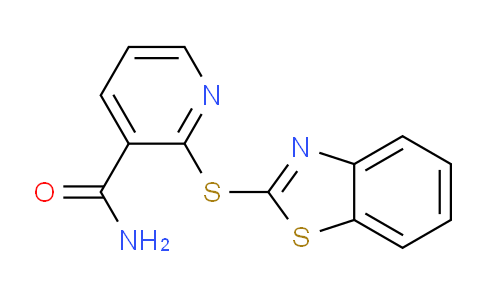 CAS No. 353266-42-9, 2-(benzo[d]thiazol-2-ylthio)nicotinamide
