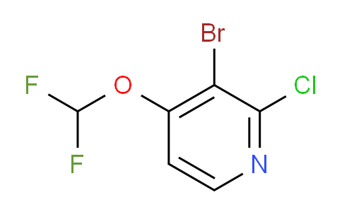 CAS No. 1805137-37-4, 3-Bromo-2-chloro-4-(difluoromethoxy)pyridine