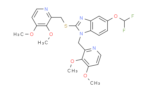 CAS No. 957470-58-5, 5-(difluoromethoxy)-1-((3,4-dimethoxypyridin-2-yl)methyl)-2-(((3,4-dimethoxypyridin-2-yl)methyl)thio)-1H-benzo[d]imidazole