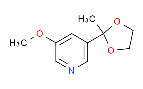 CAS No. 1072933-64-2, 3-Methoxy-5-(2-methyl-1,3-dioxolan-2-yl)pyridine