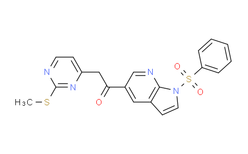 DY714718 | 1111638-52-8 | 2-[2-(Methylthio)pyrimidin-4-yl]-1-[1-(phenylsulfonyl)-1h-pyrrolo[2,3-b]pyridin-5-yl]ethanone