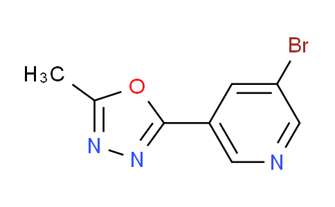 CAS No. 1159979-16-4, 3-bromo-5-(5-methyl-1,3,4-oxadiazol-2-yl)pyridine
