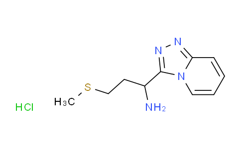 CAS No. 1179486-24-8, 1-([1,2,4]Triazolo[4,3-a]pyridin-3-yl)-3-(methylthio)propan-1-amine hydrochloride