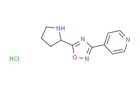 CAS No. 1184979-18-7, 4-(5-Pyrrolidin-2-yl-1,2,4-oxadiazol-3-yl)pyridine hydrochloride
