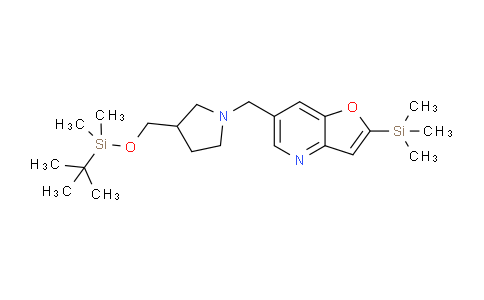 CAS No. 1188993-09-0, 6-((3-((tert-Butyldimethylsilyloxy)methyl)pyrrolidin-1-yl)methyl)-2-(trimethylsilyl)furo[3,2-b]pyridine