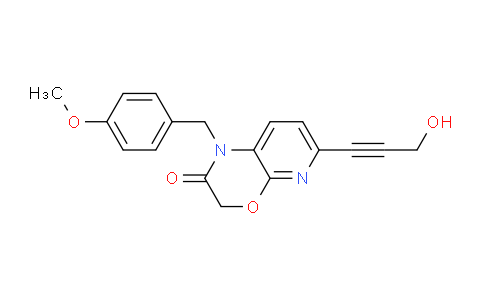 CAS No. 1198425-67-0, 6-(3-Hydroxyprop-1-ynyl)-1-(4-methoxybenzyl)-1h-pyrido[2,3-b][1,4]oxazin-2(3h)-one