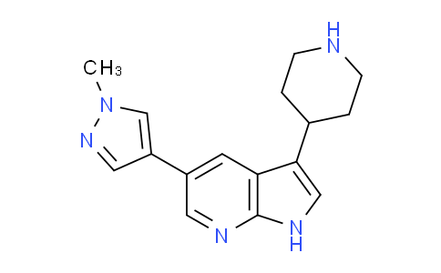 CAS No. 1206969-38-1, 5-(1-Methyl-1h-pyrazol-4-yl)-3-(piperidin-4-yl)-1h-pyrrolo[2,3-b]pyridine