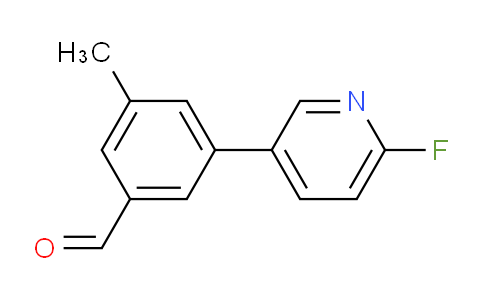 CAS No. 1206969-42-7, 3-(6-Fluoropyridin-3-yl)-5-methylbenzaldehyde