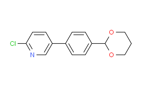CAS No. 1206969-44-9, 5-(4-(1,3-Dioxan-2-yl)phenyl)-2-chloropyridine