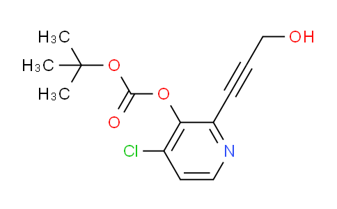 CAS No. 1228665-84-6, tert-Butyl 4-chloro-2-(3-hydroxyprop-1-ynyl)-pyridin-3-yl carbonate