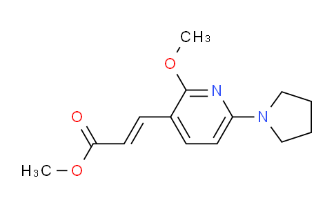 CAS No. 1228670-27-6, (E)-Methyl 3-(2-methoxy-6-(pyrrolidin-1-yl)-pyridin-3-yl)acrylate