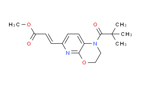 CAS No. 1228670-39-0, (E)-Methyl 3-(1-pivaloyl-2,3-dihydro-1h-pyrido[2,3-b][1,4]oxazin-6-yl)acrylate