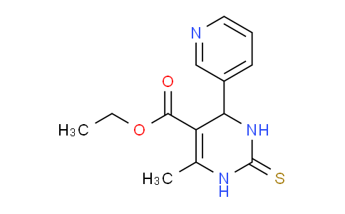 MC714896 | 123629-47-0 | Ethyl 6-methyl-4-pyridin-3-yl-2-thioxo-1,2,3,4-tetrahydropyrimidine-5-carboxylate