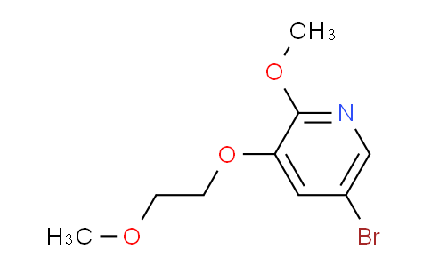 CAS No. 1241752-41-9, 5-Bromo-2-methoxy-3-(2-methoxyethoxy)pyridine