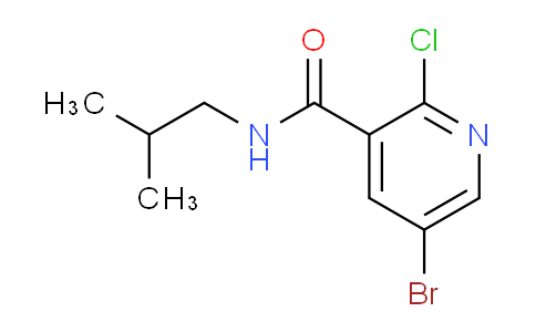CAS No. 1248384-68-0, 5-Bromo-2-chloro-n-(2-methylpropyl)pyridine-3-carboxamide