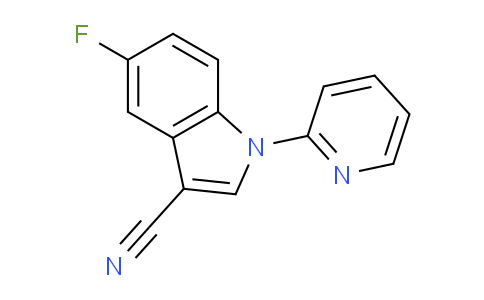 CAS No. 1248585-38-7, 5-Fluoro-1-(pyridin-2-yl)-1h-indole-3-carbonitrile