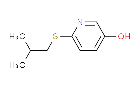 CAS No. 1256370-52-1, 3-Pyridinol, 6-[(2-methylpropyl)thio]-