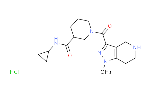 CAS No. 1257856-35-1, N-Cyclopropyl-1-[(1-methyl-4,5,6,7-tetrahydro-1h-pyrazolo[4,3-c]pyridin-3-yl)carbonyl]piperidine-3-carboxamide hydrochloride