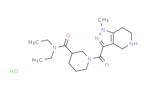 CAS No. 1257856-45-3, N,N-Diethyl-1-[(1-methyl-4,5,6,7-tetrahydro-1h-pyrazolo[4,3-c]pyridin-3-yl)carbonyl]piperidine-3-carboxamide hydrochloride