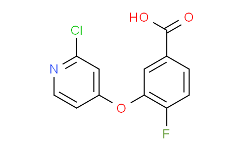 CAS No. 1268619-81-3, 3-(2-Chloropyridin-4-yloxy)-4-fluorobenzoic acid