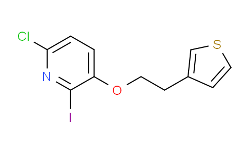 CAS No. 1282528-85-1, 6-Chloro-2-iodo-3-(2-(thiophen-3-yl)ethoxy)pyridine