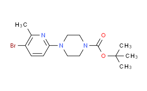 CAS No. 1289040-88-5, tert-Butyl 4-(5-bromo-6-methylpyridin-2-yl)piperazine-1-carboxylate