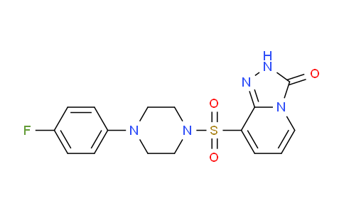 CAS No. 1291486-96-8, 8-([4-(4-Fluorophenyl)piperazin-1-yl]sulfonyl)-2h,3h-[1,2,4]triazolo[4,3-a]pyridin-3-one