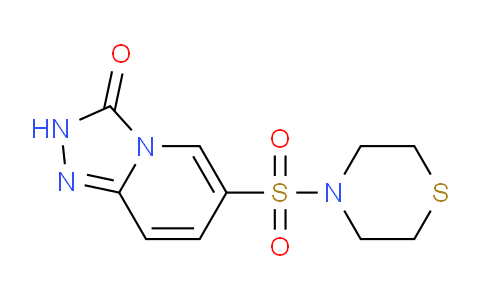 CAS No. 1291836-98-0, 6-(Thiomorpholin-4-ylsulfonyl)[1,2,4]triazolo[4,3-a]pyridin-3(2h)-one