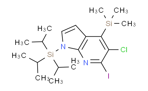 CAS No. 1305324-71-3, 5-Chloro-6-iodo-1-(triisopropylsilyl)-4-(trimethylsilyl)-1h-pyrrolo[2,3-b]pyridine
