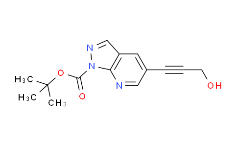 CAS No. 1305325-07-8, tert-Butyl 5-(3-hydroxyprop-1-yn-1-yl)-1h-pyrazolo[3,4-b]pyridine-1-carboxylate