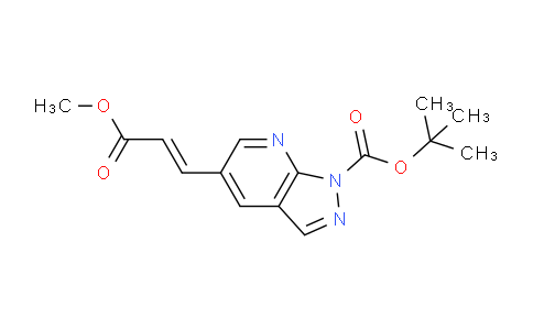 CAS No. 1305332-66-4, (E)-tert-Butyl 5-(3-methoxy-3-oxoprop-1-en-1-yl)-1h-pyrazolo[3,4-b]pyridine-1-carboxylate