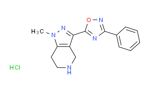 CAS No. 1332528-88-7, 1-Methyl-3-(3-phenyl-1,2,4-oxadiazol-5-yl)-4,5,6,7-tetrahydro-1h-pyrazolo[4,3-c]pyridine hydrochloride