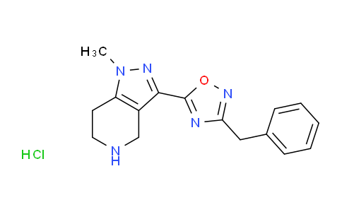CAS No. 1332530-80-9, 3-(3-Benzyl-1,2,4-oxadiazol-5-yl)-1-methyl-4,5,6,7-tetrahydro-1h-pyrazolo[4,3-c]pyridine hydrochloride