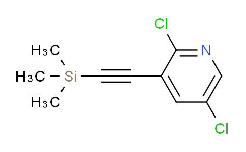 CAS No. 1346446-90-9, 2,5-Dichloro-3-((trimethylsilyl)ethynyl)pyridine
