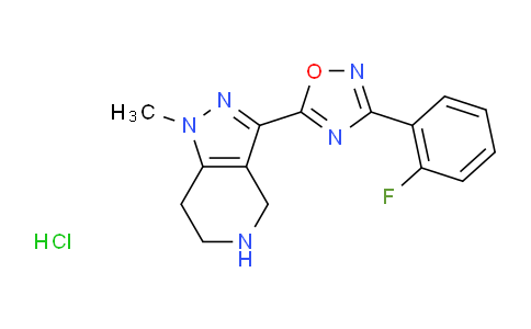 CAS No. 1354550-86-9, 3-[3-(2-Fluorophenyl)-1,2,4-oxadiazol-5-yl]-1-methyl-4,5,6,7-tetrahydro-1h-pyrazolo[4,3-c]pyridine hydrochloride
