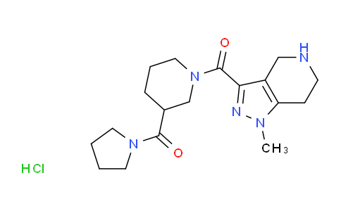 CAS No. 1357252-34-6, 1-Methyl-3-([3-(pyrrolidin-1-ylcarbonyl)piperidin-1-yl]carbonyl)-4,5,6,7-tetrahydro-1h-pyrazolo[4,3-c]pyridine hydrochloride