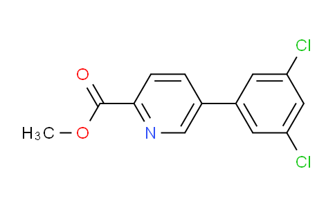 CAS No. 1361889-13-5, methyl 5-(3,5-dichlorophenyl)pyridine-2-carboxylate