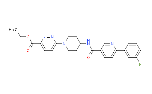 CAS No. 1393330-39-6, Ethyl 6-(4-(6-(3-fluorophenyl)pyridine-3-carboxamido)piperidin-1-yl)pyridazine-3-carboxylate