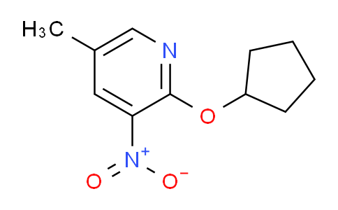 CAS No. 1394952-76-1, 2-(cyclopentyloxy)-5-methyl-3-nitropyridine