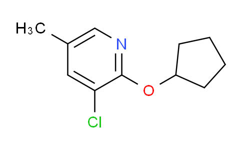 CAS No. 1394962-49-2, 3-Chloro-2-(cyclopentyloxy)-5-methylpyridine