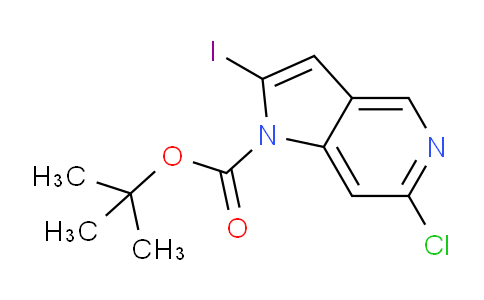 CAS No. 1421933-27-8, tert-Butyl 6-chloro-2-iodo-1h-pyrrolo[3,2-c]pyridine-1-carboxylate