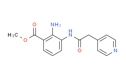 CAS No. 1421933-36-9, Methyl 3-(2-(pyridin-4-yl)acetamido)-2-aminobenzoate