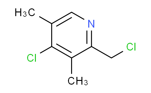 CAS No. 142885-96-9, 4-Chloro-2-(chloromethyl)-3,5-dimethylpyridine