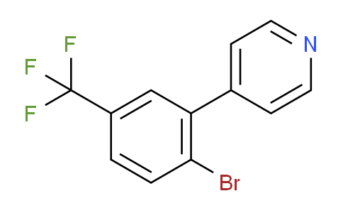 CAS No. 1443376-52-0, 4-(2-Bromo-5-(trifluoromethyl)phenyl)pyridine