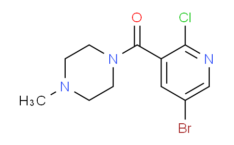 CAS No. 1457225-01-2, (5-Bromo-2-chloro-pyridin-3-yl)-(4-methyl-piperazin-1-yl)-methanone