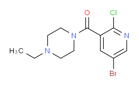 CAS No. 1458679-34-9, (5-Bromo-2-chloro-pyridin-3-yl)-(4-ethyl-piperazin-1-yl)-methanone