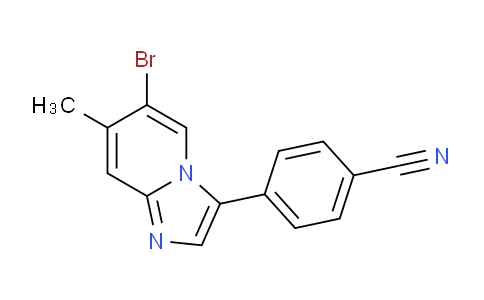 CAS No. 1464156-15-7, 4-(6-Bromo-7-methylimidazo[1,2-a]pyridin-3-yl)benzonitrile