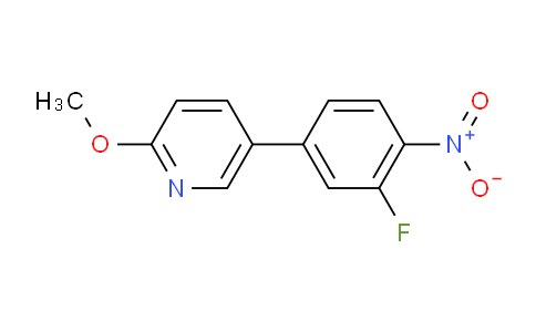CAS No. 1515921-40-0, 5-(3-Fluoro-4-nitrophenyl)-2-methoxypyridine