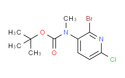 CAS No. 1569089-46-8, tert-Butyl (2-bromo-6-chloropyridin-3-yl)(methyl)carbamate