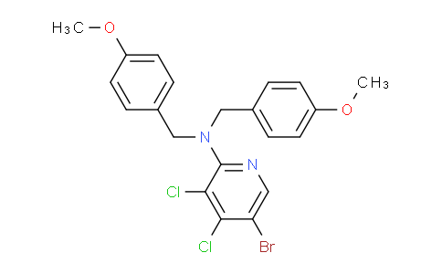 CAS No. 1607838-03-8, 5-Bromo-3,4-dichloro-n,n-bis(4-methoxybenzyl)pyridin-2-amine